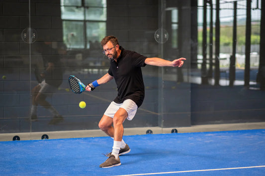 A man playing padel racket