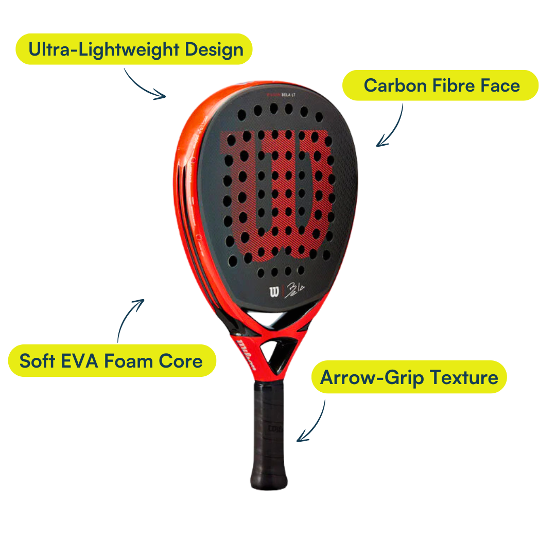 Wilson Bela Pro Padel Racket - Black & Red