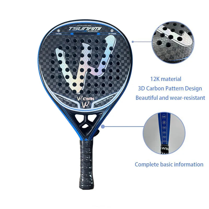 CWIN TSUNAMI 12K Carbon Padel Racket – Pro Power & Control