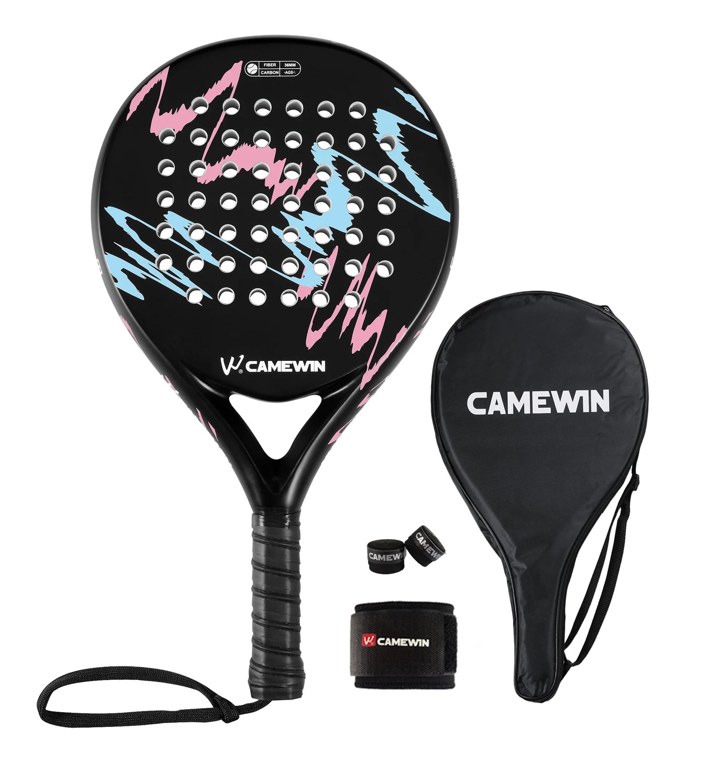 Camewin Carbon Padel Racket – EVA Core | Beginner-Friendly | With Bag