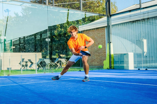 A man playing padel racket