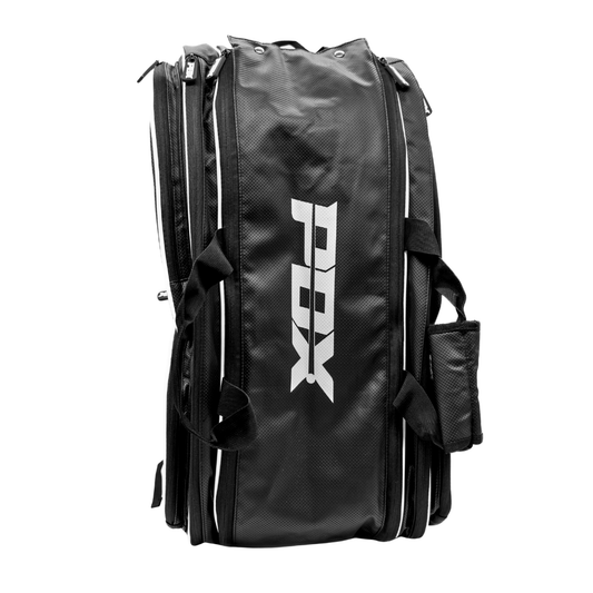 pdx padel racket bag black with white trim
