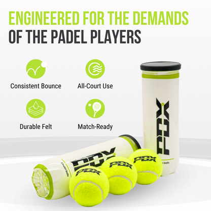 PDX Padel Balls pack of 3