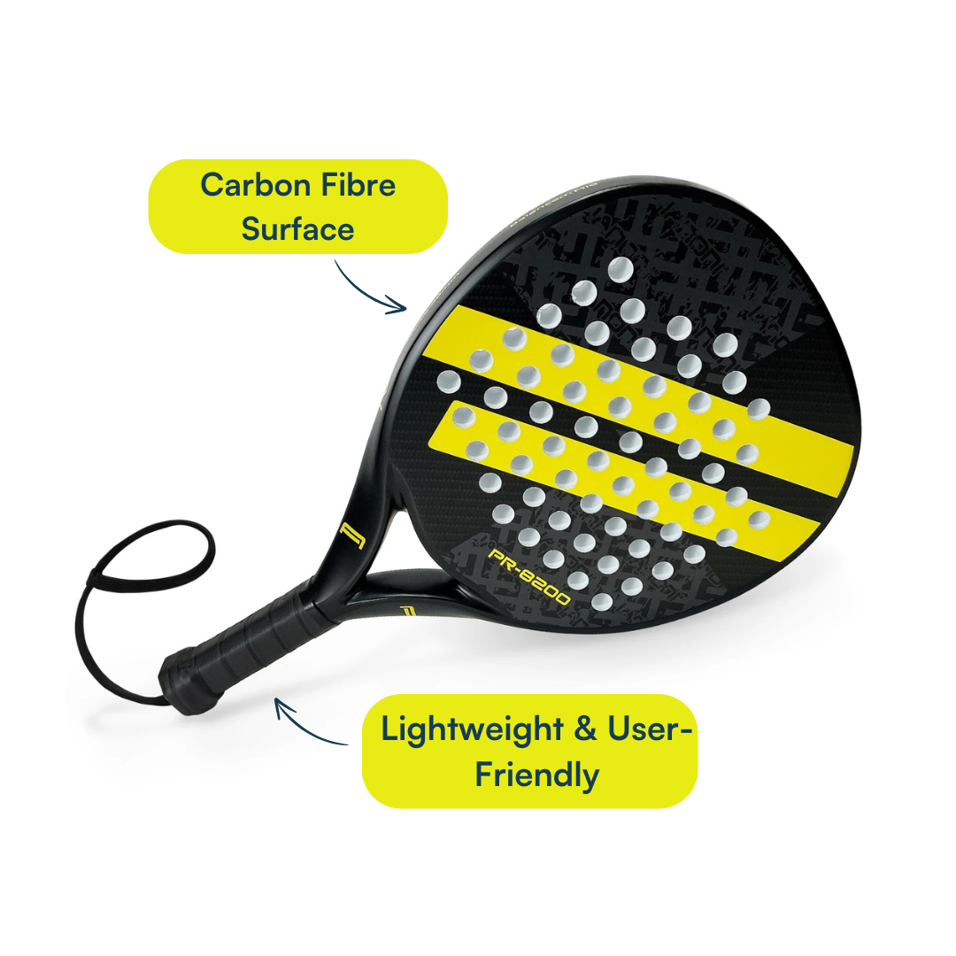 IANONI Padel Racket – Carbon Fibre Surface with EVA Memory Flex Foam Core
