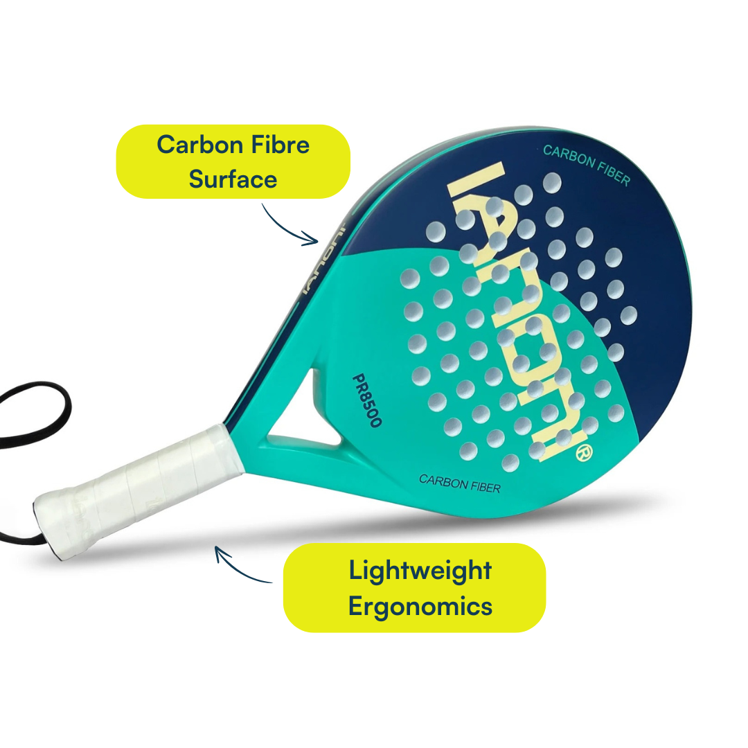 IANONI Padel Racket – Carbon Fibre Surface with EVA Memory Flex Foam Core
