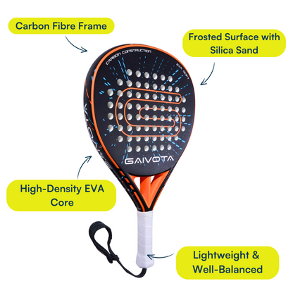 GAIVOTA 2025 Padel Racket - Carbon Fibre with Frosted Surface Treatment