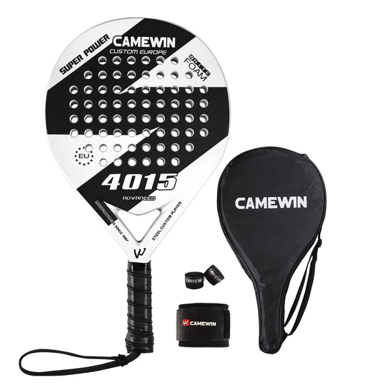 Camewin Carbon Padel Racket – EVA Core | Beginner-Friendly | With Bag