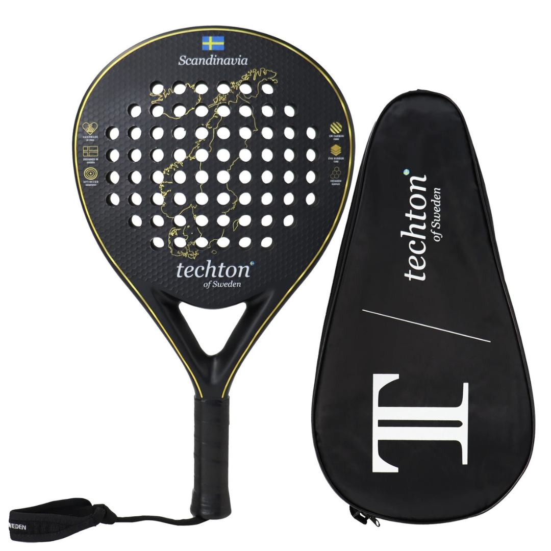 Techton of Sweden Pala Padel Racket – Full Carbon Fibre 3K/12K with EVA15 Core