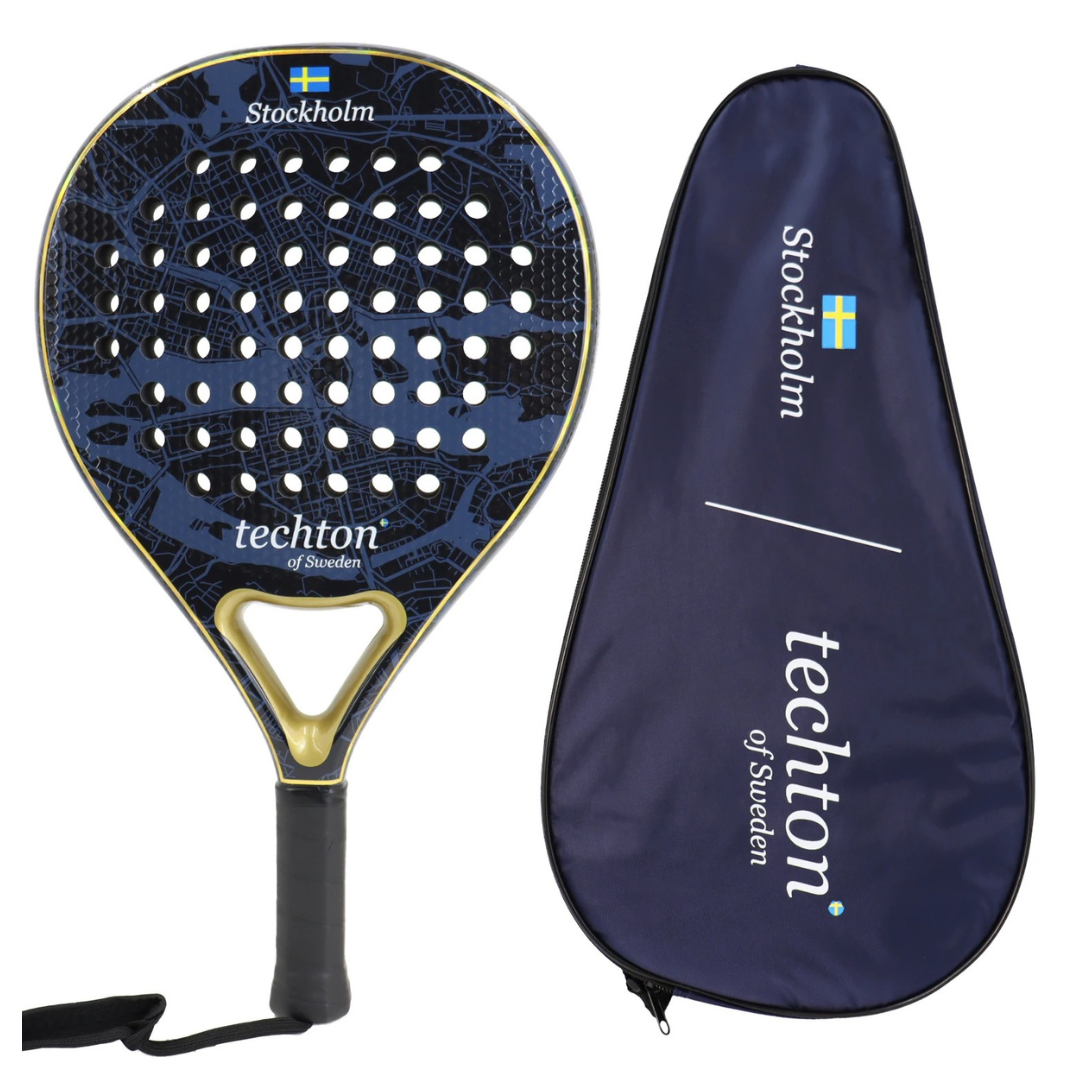 Techton of Sweden Pala Padel Racket – Full Carbon Fibre 3K/12K with EVA15 Core