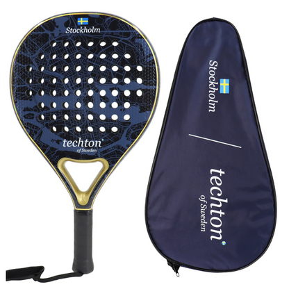 Techton of Sweden Pala Padel Racket – Full Carbon Fibre 3K/12K with EVA15 Core