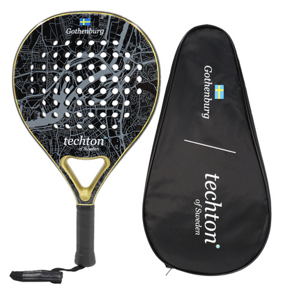 Techton of Sweden Pala Padel Racket – Full Carbon Fibre 3K/12K with EVA15 Core