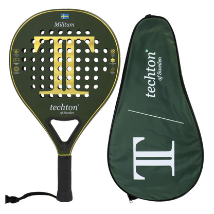 Techton of Sweden Pala Padel Racket – Full Carbon Fibre 3K/12K with EVA15 Core