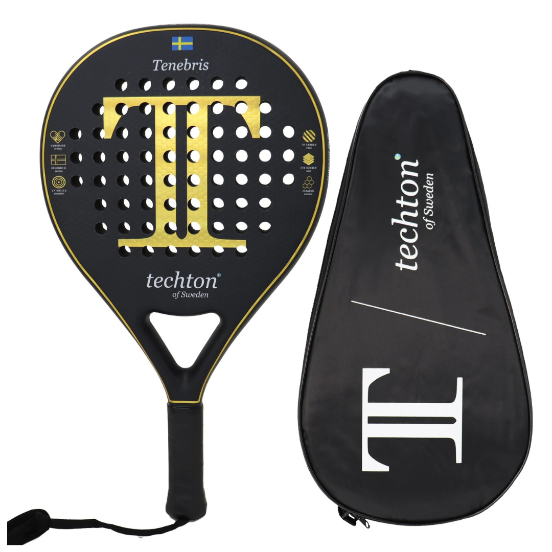 Techton of Sweden Pala Padel Racket – Full Carbon Fibre 3K/12K with EVA15 Core
