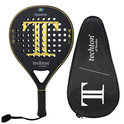 Techton of Sweden Pala Padel Racket – Full Carbon Fibre 3K/12K with EVA15 Core